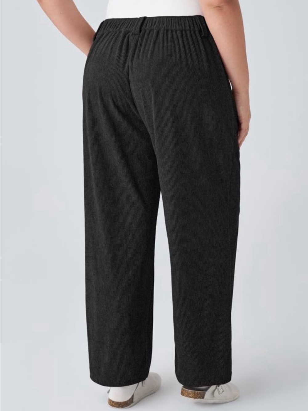 HALARA Black Wide-Leg Corduroy Pants. Size 1X. NWT